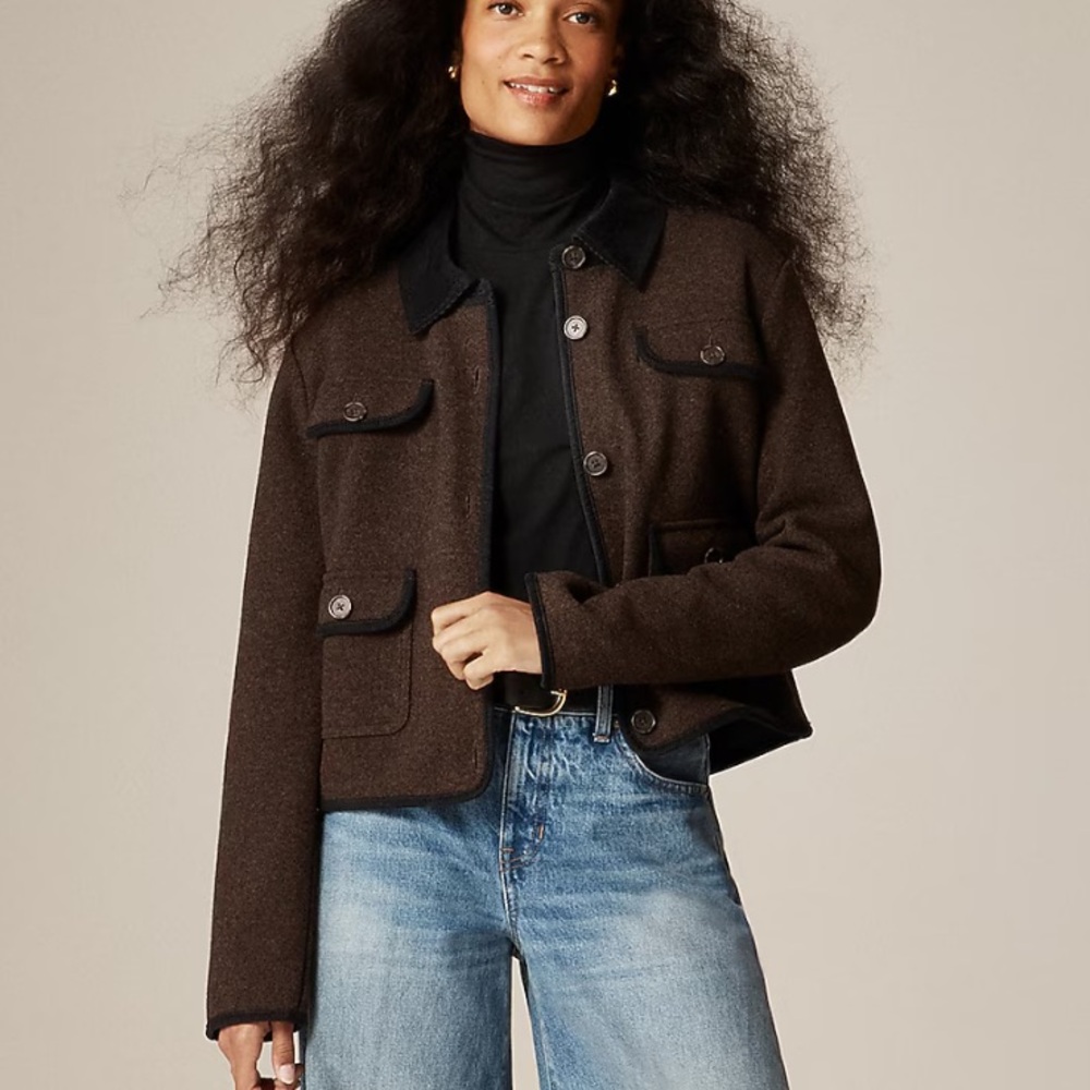 J‎ Crew Knit jacket in wool blend Small Black - Picture 7 of 7